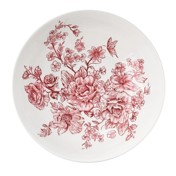 💕 2025 The Pioneer Woman Agatha Red and White Floral Serving Bowl - Picture 2 of 4